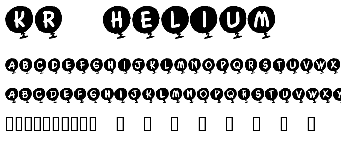 KR Helium font